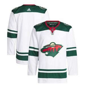 Minnesota Wild Adidas Primegreen Away NHL Hockey Jersey White Sz 54 (XL) NEW